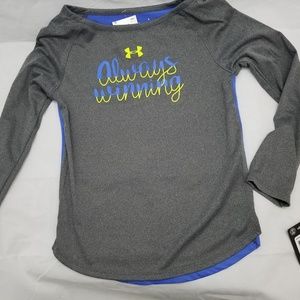 Under Armour Toddler Size 6 Grey Blue Shirt